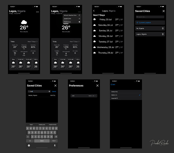 WeatherApp Dark mode